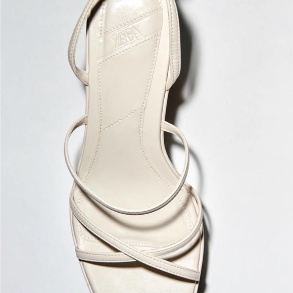 ZARA LACE UP PLATFORM SANDALS WHITE - Picture 3 of 8